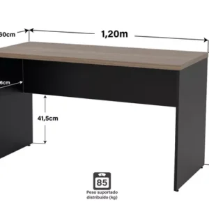Mesa reta 1,20m x 0,60cm