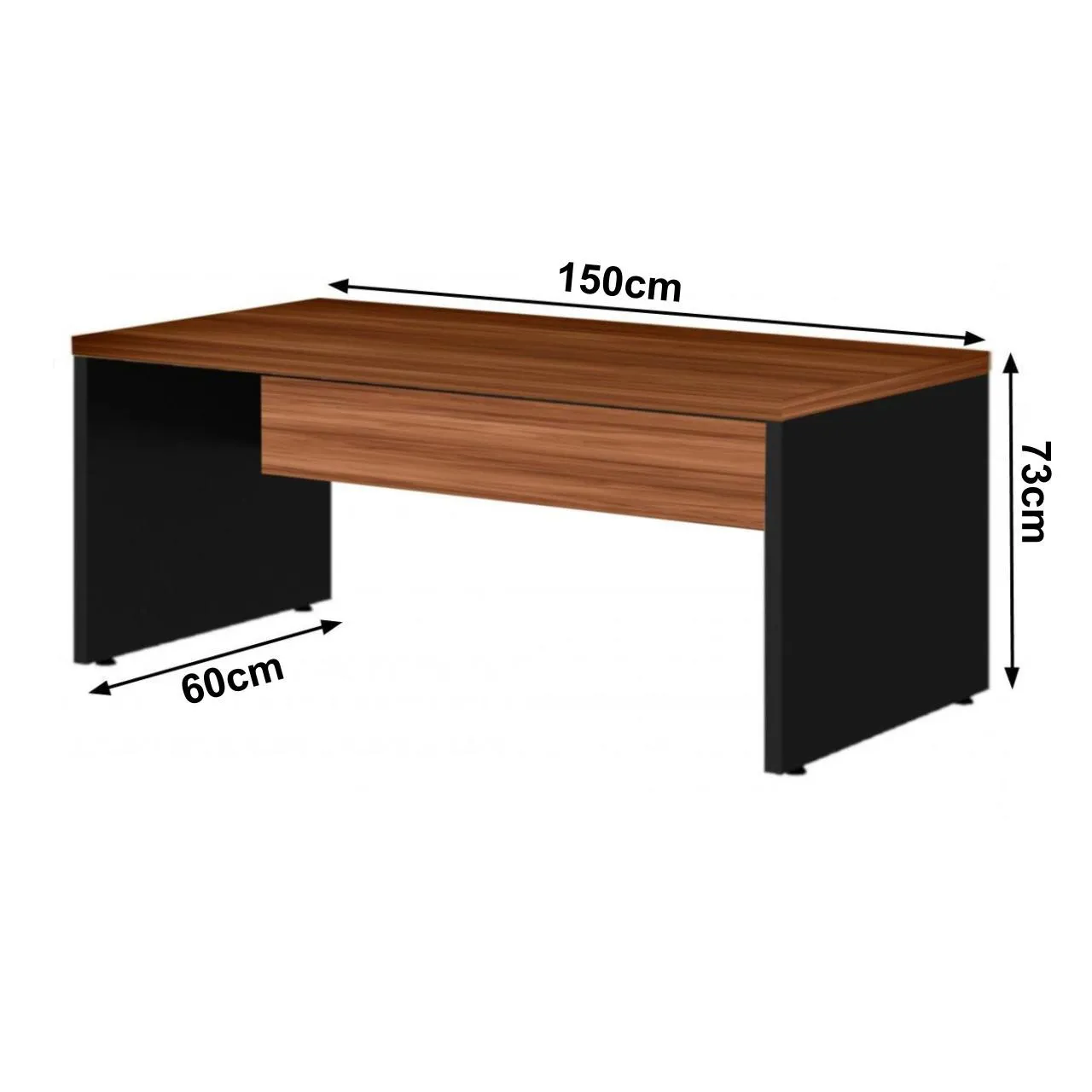Mesa reta 1,50m x 0,60cm