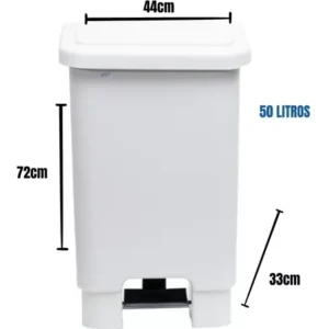 Lixeira com pedal 50L