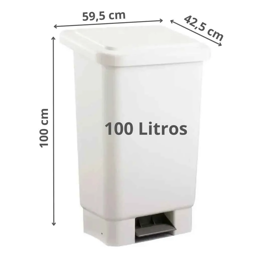 Lixeira com pedal 100L